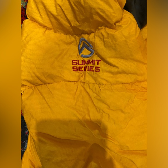 The North Face 800 Summit Series Hyvent Puffer Jacket Black Yellow Large Petite - Picture 7 of 9